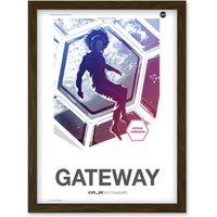 Artery8 NASA Modern Explorers Explore Moon to Mars Gateway Commander Artemis Poster Artwork Framed Wall Art Print A4 in Brown