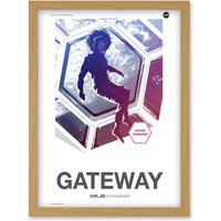 Artery8 NASA Modern Explorers Explore Moon to Mars Gateway Commander Artemis Poster Artwork Framed Wall Art Print A4 in Light Oak