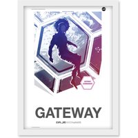 Artery8 NASA Modern Explorers Explore Moon to Mars Gateway Commander Artemis Poster Artwork Framed Wall Art Print A4 in White