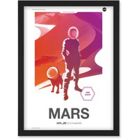 Artery8 NASA Modern Explorers Explore Moon to Mars Dune Scouts Artemis Poster Artwork Framed Wall Art Print A4 in Black