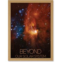 Artery8 NASA Spitzer Space Telescope Milky Way RCW 108 Poster Artwork Framed Wall Art Print A4 in Light Oak