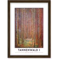 Artery8 Gustav Klimt Tannenwald I Fir Forest Painting Artwork Framed Wall Art Print A4 in Brown