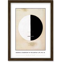 Artery8 Hilma Af Klint Buddha's Standpoint In The Earthly Life, No. 3a Abstract Painting Artwork Framed Wall Art Print A4 in Brown