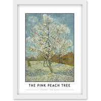 Artery8 Vincent Van Gogh The Pink Peach Tree Post-Impressionist Painting Artwork Framed Wall Art Print A4 in White