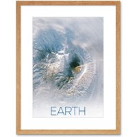 Artery8 Wall Art Print NASA Our Solar System Earth Image Kamchatka Volcanoes Artwork Framed 9X7 Inch in Beige | Size: W7" x H9"