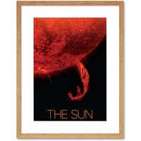 Artery8 Wall Art Print NASA Our Solar System The Sun Coronal Ejection Solar Filament Artwork Framed 9X7 Inch in Beige | Size: W7" x H9"