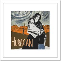 Artery8 Cortes Movie Huracan Hurricane Puerto Rico Joey Friends 8X8 Inch Square Wooden Framed Wall Art Print Picture with Mount in White