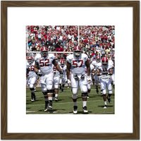 Artery8 Highsmith Sport University Football Alabama 8X8 Inch Square Wooden Framed Wall Art Print Picture with Mount in Brown
