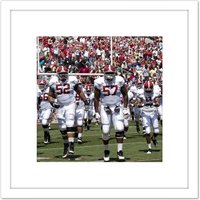 Artery8 Highsmith Sport University Football Alabama 8X8 Inch Square Wooden Framed Wall Art Print Picture with Mount in White