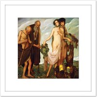 Artery8 Angel Zarraga The Gift 8X8 Inch Square Wooden Framed Wall Art Print Picture with Mount in White