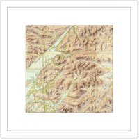 Artery8 Map Ordnance Survey 1959 Lorn Lochaber Scotland 8X8 Inch Square Wooden Framed Wall Art Print Picture with Mount in White