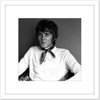 Artery8 Warren Portrait Singer Billy Fury Photo 8X8 Inch Square Wooden Framed Wall Art Print Picture with Mount in White
