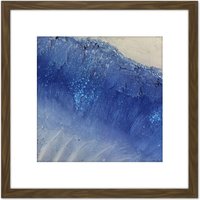 Artery8 Mars Nasa Space Orbiter Landslides Cerberus Fossae 8X8 Inch Square Wooden Framed Wall Art Print Picture with Mount in Brown