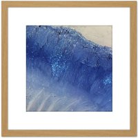 Artery8 Mars Nasa Space Orbiter Landslides Cerberus Fossae 8X8 Inch Square Wooden Framed Wall Art Print Picture with Mount in Light Oak