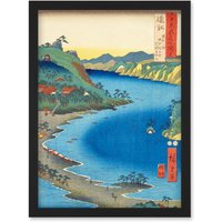 Artery8 Lake Hamana, Kanzan Temple in Horie & the Inasa-Horie Inlet Totomi Province Utagawa Hiroshige Japan Woodblock Artwork Framed Wall Art Print