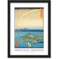 Artery8 A Fine Evening on the Coast, Tsushima Province Tsushima Province Utagawa Hiroshige Japan Woodblock Classic Collection Artwork Framed Wall Art