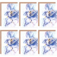 Artery8 Ballet Dancing Painting Greeting Cards With Envelopes Pack of 6 in Blue