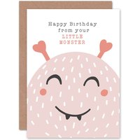 Little Monster Mum Mother Happy Birthday Card