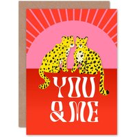 Wee Blue Coo Romantic Love Leopards You Me Anniversary Valentines Card