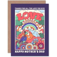 Wee Blue Coo Women's Thanks Love You Give Mothers Day Mum Card