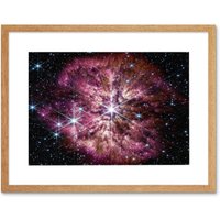 Artery8 Wall Art Print NASA James Webb Telescope Prelude to Supernova Artwork Framed 9X7 Inch in Beige | Size: W7" x H9"