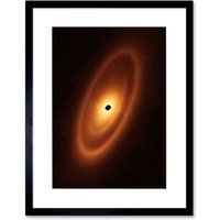 Artery8 Wall Art Print NASA James Webb Telescope Fomalhaut Planetary System Artwork Framed 9X7 Inch in Black | Size: W7" x H9"
