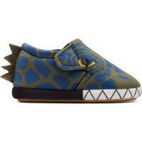 Fluffy Snug Khaki Combination Slippers Riptape Standard Fit