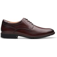 Eldredge Plain Dark Leather Oxford Shoes Lace Up Standard Fit