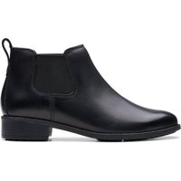 Clarks Women's Havisham Top Ankle Boot Black Leather Ankle Boots | Size: 5-Wide Fit