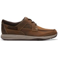 Sailview Lace Beeswax Leather Boat Shoes Lace Up Wide Fit