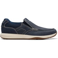 Sailview Step Loafer Nubuck Slip Ons Boat Shoes Blue Standard Fit