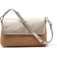 Summery Small Champagne Leather Shoulder Bag Cross Body Bag