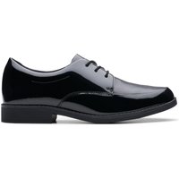 Aubrie Dress Patent Lace Up School Shoes Wide Fit