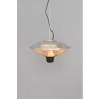 BHS Lighting 2000W Ceiling Pendant Patio Heater with LED in Silver