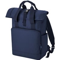 Bagbase Men's Roll Top Twin Handle Backpack in Mid Navy
