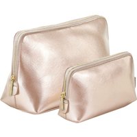 Bagbase Boutique Leather-Look PU Toiletry Bag in Rose Gold | Size: Large