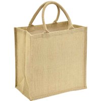 Brand Lab Laminate Jute Tote Bag in Natural