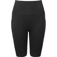 TriDri Women's Ribbed Seamless 3D Cycling Shorts in Black | Size: Medium