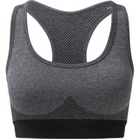 TriDri Women's Sculpted Melange Seamless 3D Sports Bra in Black | Size: Large