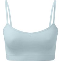 TriDri Women's Melange Seamless 3D Sports Bra in Blue | Size: Large