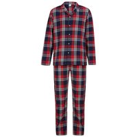SF Men's Tartan Pyjama Set in Red | Size: XS