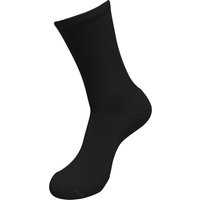 Build Your Brand Men's Crew Socks in Black | Size: 9-12