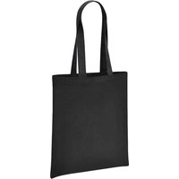 Brand Lab Cotton Long Handle Shopper Bag in Black
