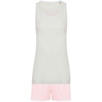 Towel City Women's Short Pyjama Set in White | Size: 3XL