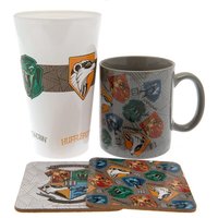 Harry Potter Magical Glass Hogwarts Houses Gift Set in White
