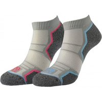 1000 Mile Women's Ankle Socks Pack of 2 in Silver | Size: 3-5