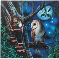 Lisa Parker Fairy Tales Light Up Canvas Framed Plaque in Duck Egg Blue