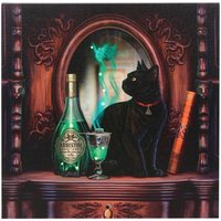 Lisa Parker Absinthe Canvas Framed Plaque in Dark Brown