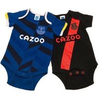 Everton FC Sponser Bodysuit Pack of 2 in Blue | Size: 0-3 m
