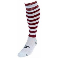 Precision Pro Hooped Football Socks in White | Size: 7-12
